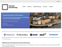 Tablet Screenshot of industrinsfinansforening.se